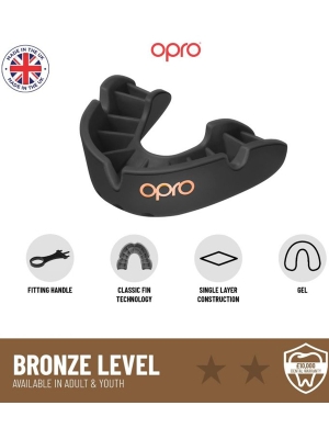 Opro Bronze Training Level Gumshield (10yrs - Adult) - Blue